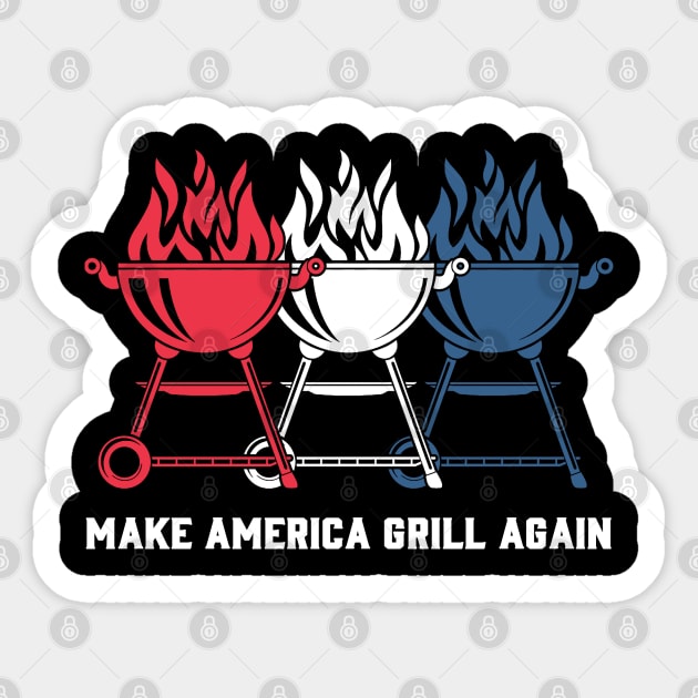 Make America Grill Again Sticker by Sunset beach lover